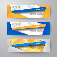 Wall Mural - Set of banners web template abstract vector background
