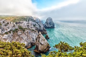 Atlantic Coast in the Natural Park of Sintra-Cascais in Portugal