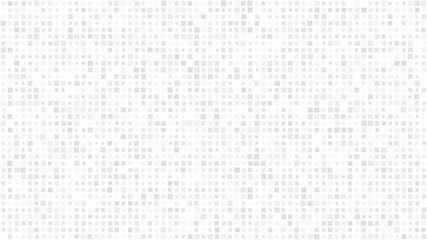 Wall Mural - Abstract light background of small squares or pixels in various sizes in white and gray colors.