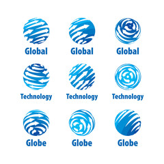 Wall Mural - vector logo globe