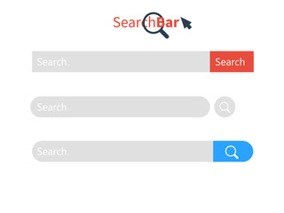 Sticker - Search bar template. Internet searching. Web-surfing interface. Vector illustration