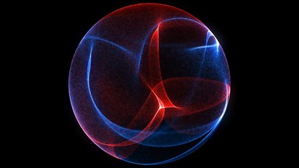 Wall Mural - abstract background 3d digital wave of glowing particles and wireframe. explosion of glowing particl