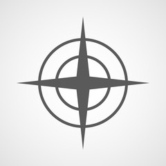 Wall Mural - gray compass icon. vector illustration.