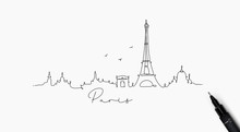 Pen Line Silhouette Paris