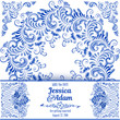 © miamilky - Invitation card in Russian painting style gzhel