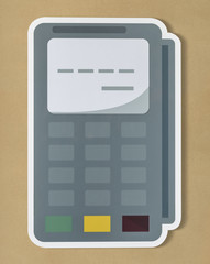 Wall Mural - Credit card terminal cut out icon