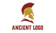 Sparta Spartan Roman Ancient Helmet Armor Warrior Vintage logo design