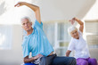 © Wavebreak Media - Senior couple doing exercises