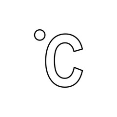 Wall Mural - celsius icon. element of simple icon for websites, web design, mobile app, info graphics. thin line 