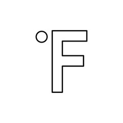 Wall Mural - fahrenheit sign icon. element of simple icon for websites, web design, mobile app, info graphics. th