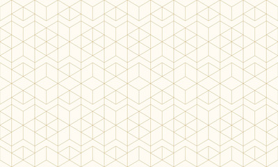 Aufkleber - Pattern geometric gold line seamless luxury design abstract background.