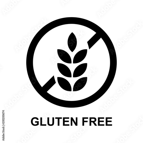 Cuadros en Lienzo gluten free sign isolated vector