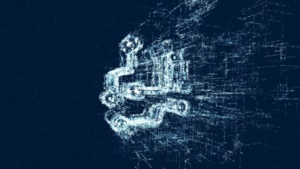 Wall Mural - logo of circuit board, loop news animation. intro energetic action of abstract circuit board