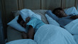 © pixs4u - The pretty woman cannot sleep because of husband snoring