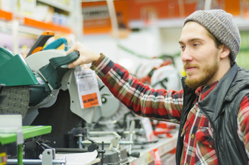 Man in a hardware store