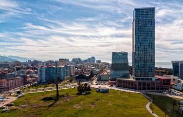 Fototapete - View on Batumi city from the port. Georgia
