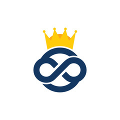 Wall Mural - King Infinity Logo Icon Design