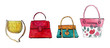 © Alexandra - Hand drawn watercolor set of colorful stylized female bags