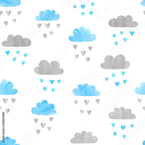 Seamless vector watercolor ...