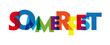 Banner bunter Schriftzug Sommerfest