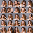 © Prostock-studio - Emotions set of young woman at studio background