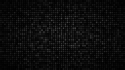 Wall Mural - Abstract dark background of small circles in various sizes in shades of black and gray colors.