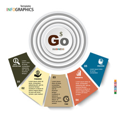 Wall Mural - Infographic, geometric graph, business concept
