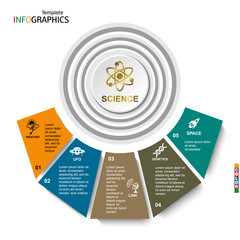 Wall Mural - Infographics science technology, vector illustration