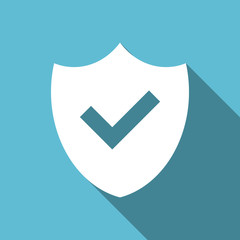 Aufkleber - Shield symbol flat design vector blue icon