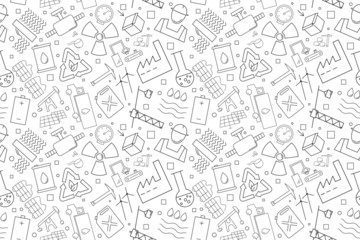 Sticker - Vector industry pattern. industry seamless background