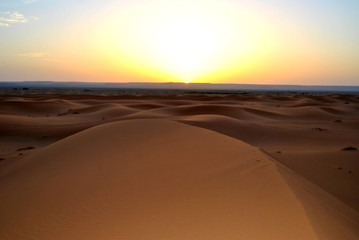  Dunas del Sahara, Marruecos, atardecer