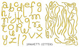 Fototapeta Miasto - Spaghetti Letters