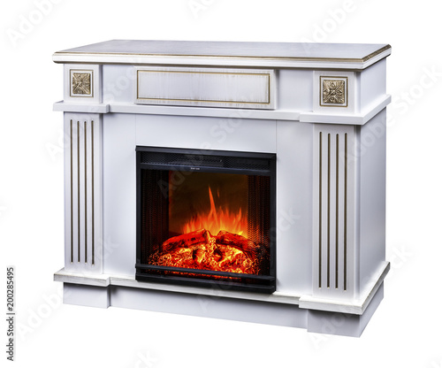 Modern Decorative Electric Fireplace With A Beautiful Burning