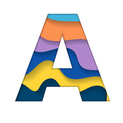 Colorful letter A