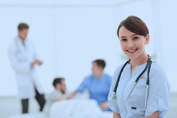 Wall Mural - medical worker in medical Center