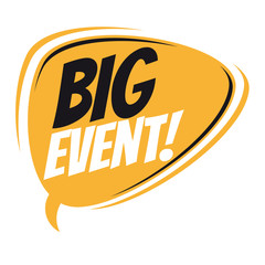 big event retro speech balloon