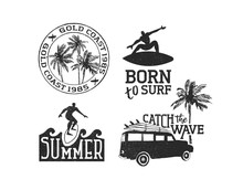 Retro Surf Quotes Set For Summer Time Enjoy