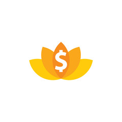 Sticker - Lotus Money Logo Icon Design