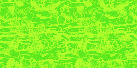 Seamless abstract grunge green and yellow background. Spring, summer picture. Seamless pattern. Grunge texture, abstract surface. Element of design for printed products, prints. EPS 10.