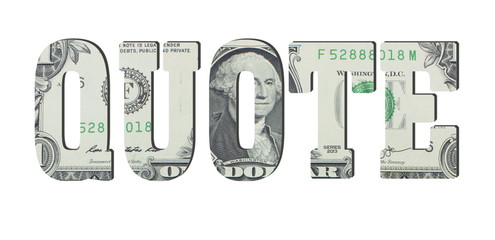 quote. American dollar banknotes. Background with money