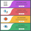 © IMG visuals icons - Ophthalmology web banner templates set