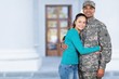 © BillionPhotos.com - Smiling soldier with his wife