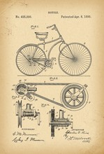 1890 Patent Velocipede Bicycle History  Invention