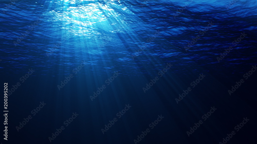 Underwater lights - obrazy, fototapety, plakaty 