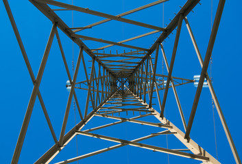 Electric trellis and blue sky