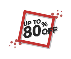 Wall Mural - special offer flat geometric design. vector modern retro red tag design. discount offer price label,