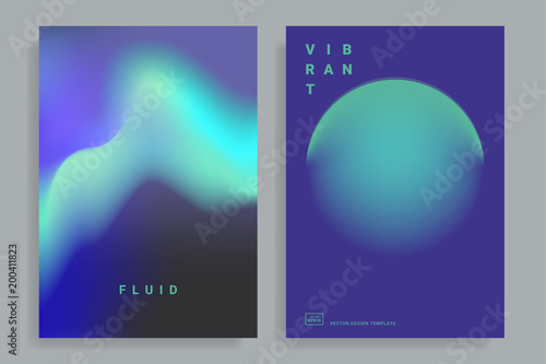 Fotografía design templates with vibrant gradient shapes