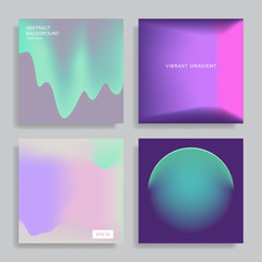 Poster - design templates with vibrant gradient shapes