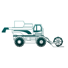 Poster - Farm tractor vehicle vector illustration graphic design