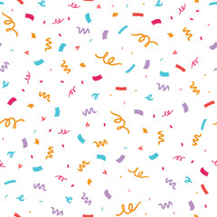 colorful confetti seamless repeat pattern. great for a birthday party or an event celebration invita